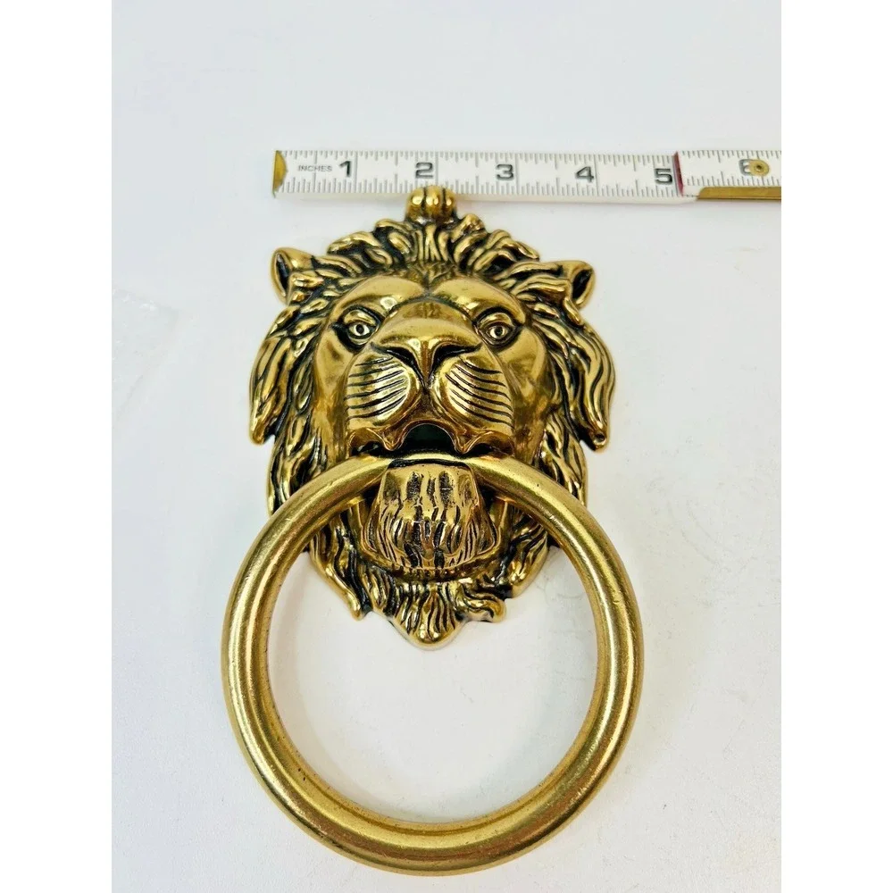 Brass Lion Door‎ Knocker Handle Pull Home Decor